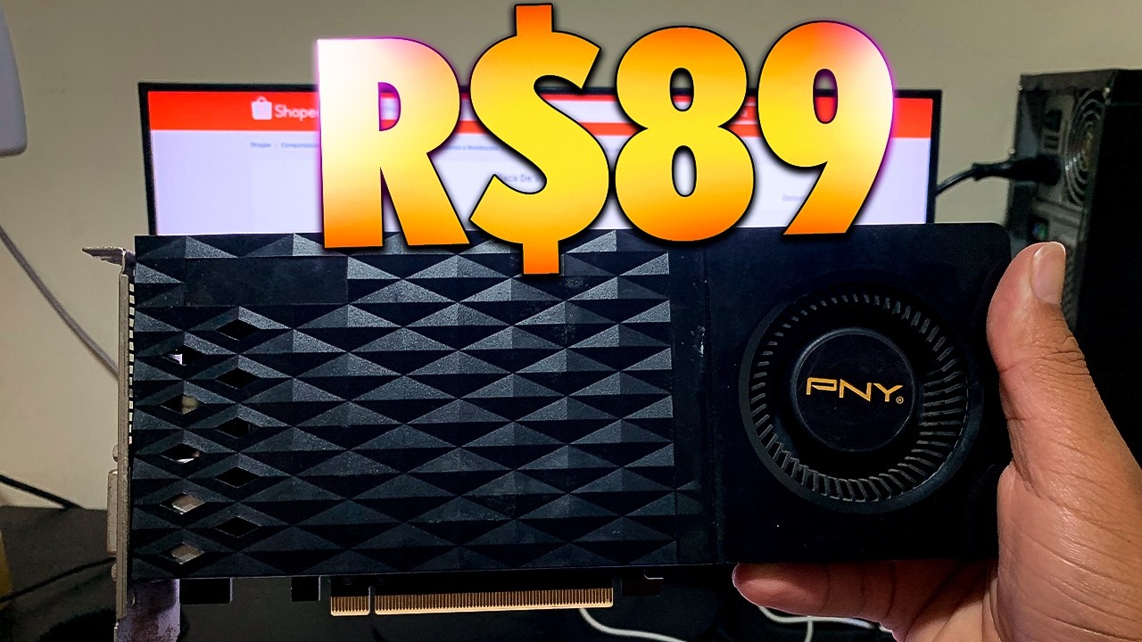 COMPREI A PLACA DE VIDEO MAIS BARATA DA SHOPEE DE R$89 QUE CONSEGUE RODAR DE TUDO EM 2025...