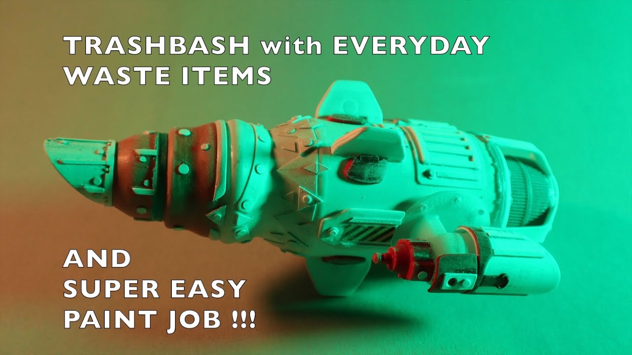 TRASHBASH with EVERYDAY WASTE ITEMS and SUPER EASY PAINT JOB !!!