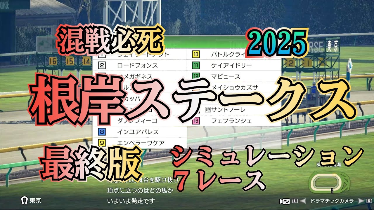 根岸ステークス 2026 G3 最終版 シミュレーション ７レース  混戦必死！