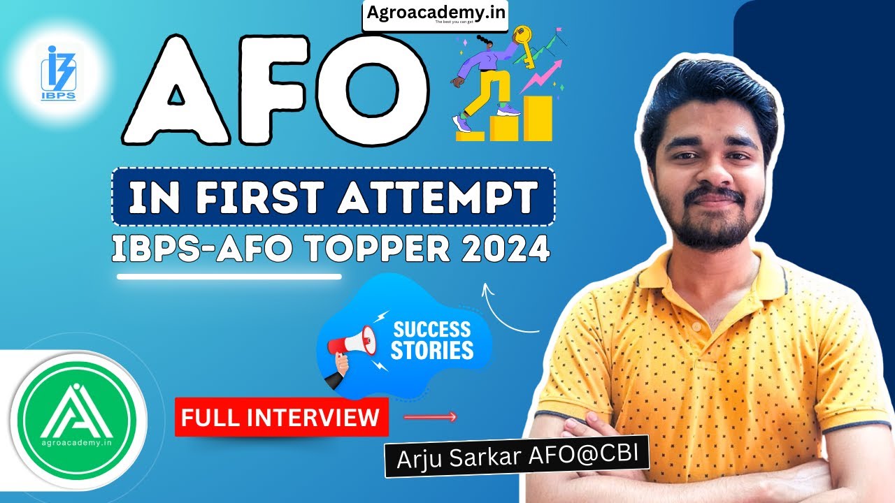 IBPS-AFO 2024 | Topper Interview | Arju Sarkar Selected Candidate in Central Bank #cut_off