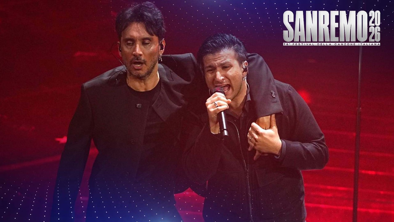 Sanremo 2026 - Eddie Brock e Fabrizio Moro cantano Portami via