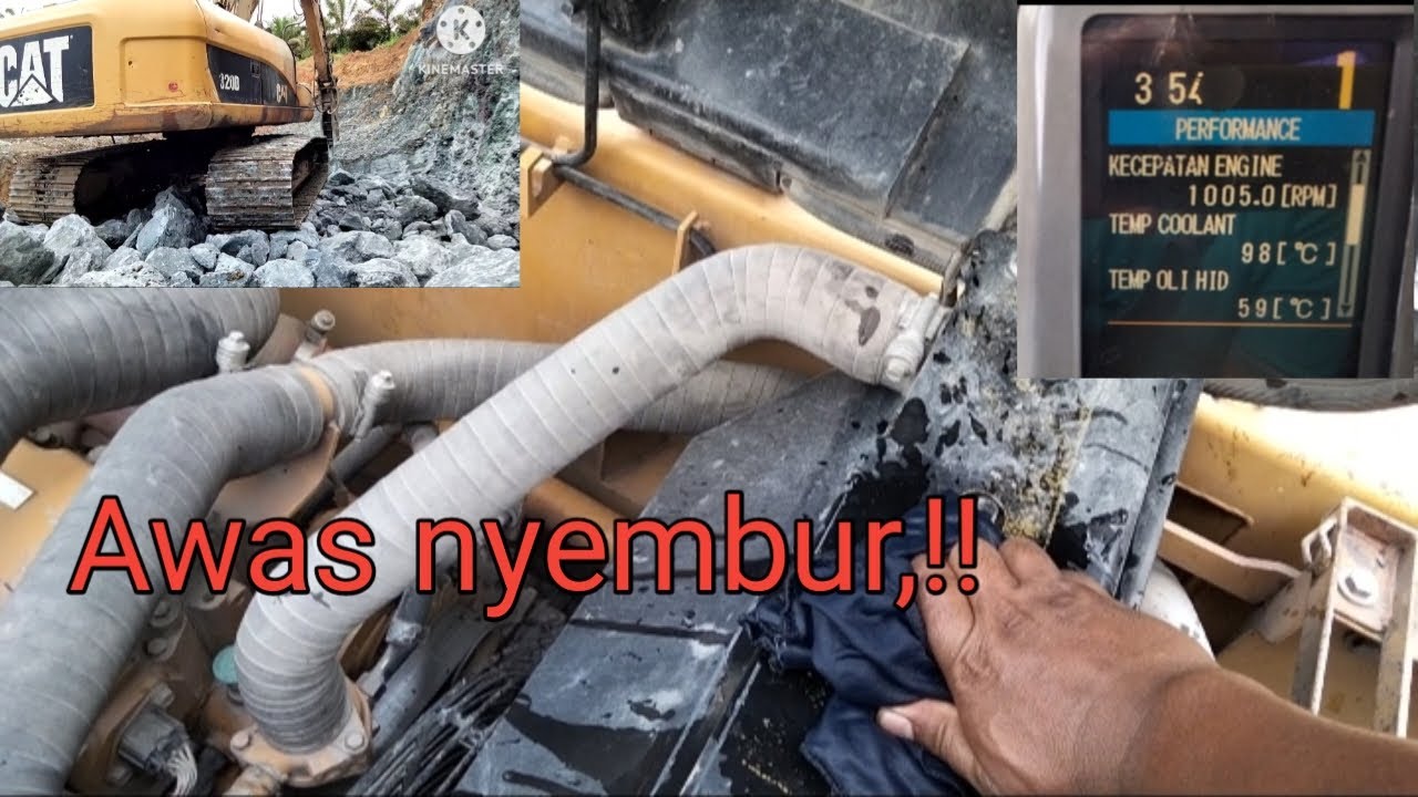 over heat excavator dan cara tambah air radiatornya