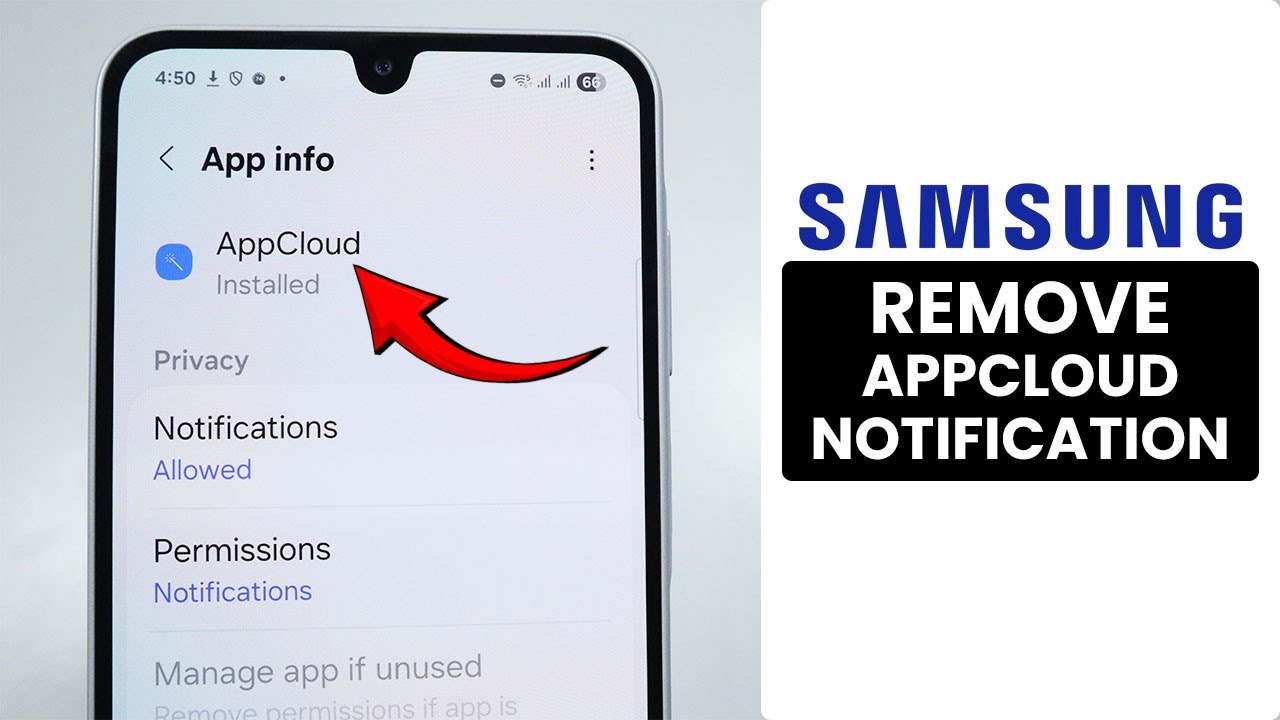 Samsung; How to Disable/Remove AppCloud Notification