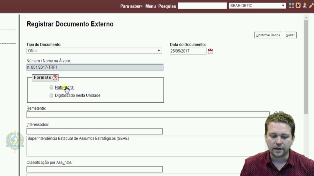 SEI RO | Aula 3 - Inserir um documento externo