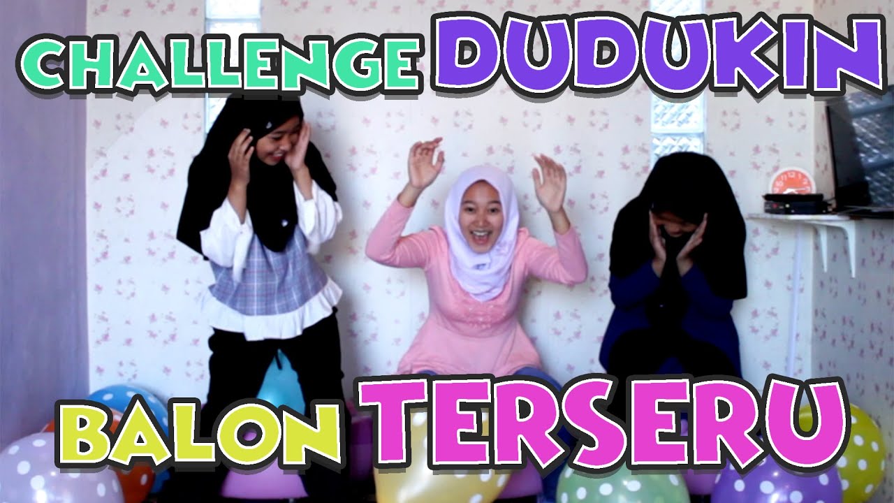 CHALLENGE dudukin BALON POLKADOT sampai meledak TERSERU sampe mantul