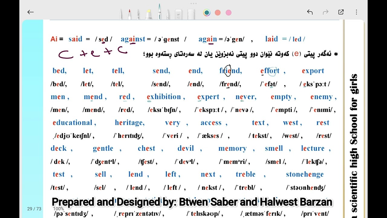 Sunrise 12 pure vowels /e/