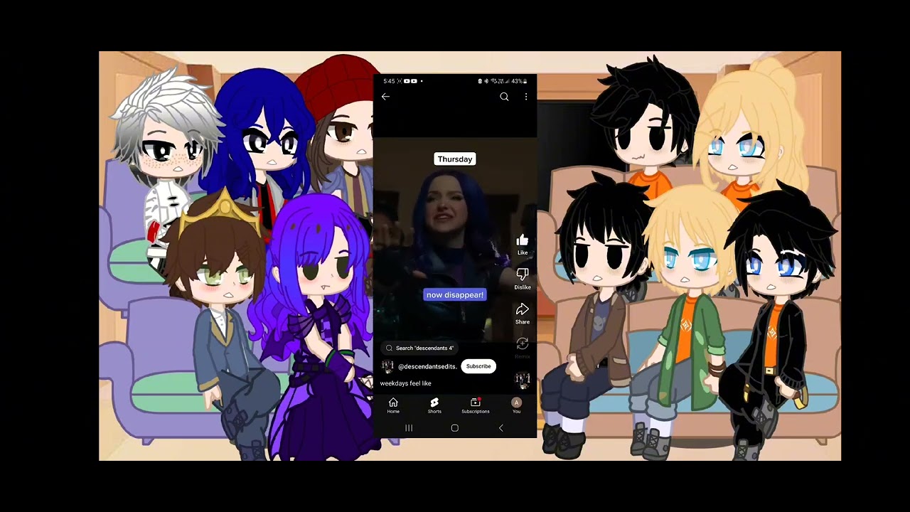 Desendants and Percy Jackson react! #Percyjackson #Desendants #reaction #gacha #viral