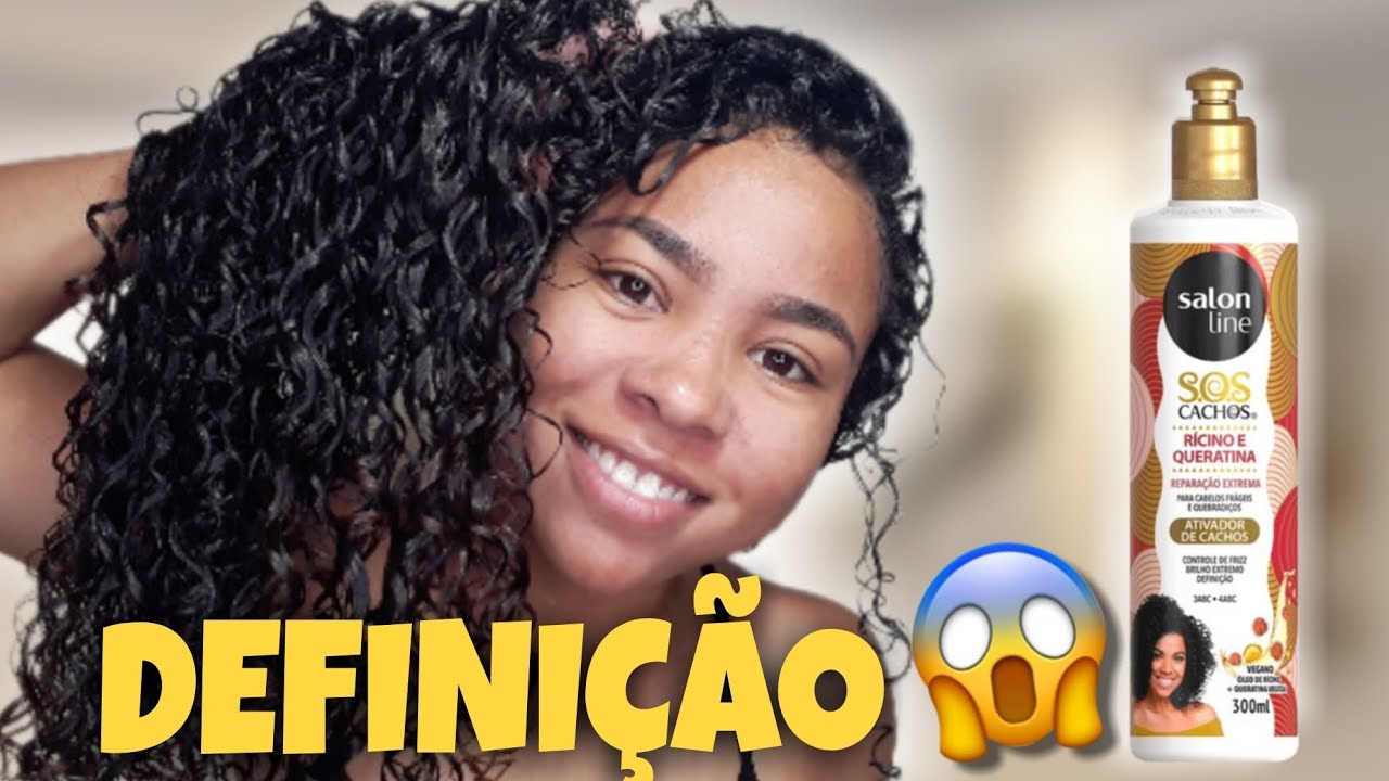 FINALIZAÇÃO COM O CREME ÓLEO DE RÍCINO DA SALON NO CABELO CACHEADO