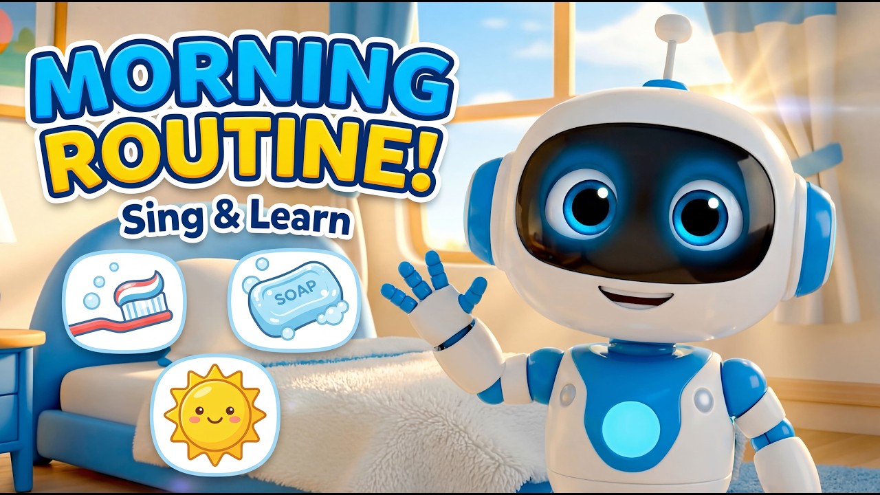 Good Morning Robot 🤖🌞 | Morning Routine Song for Kids | RoboClean Kids