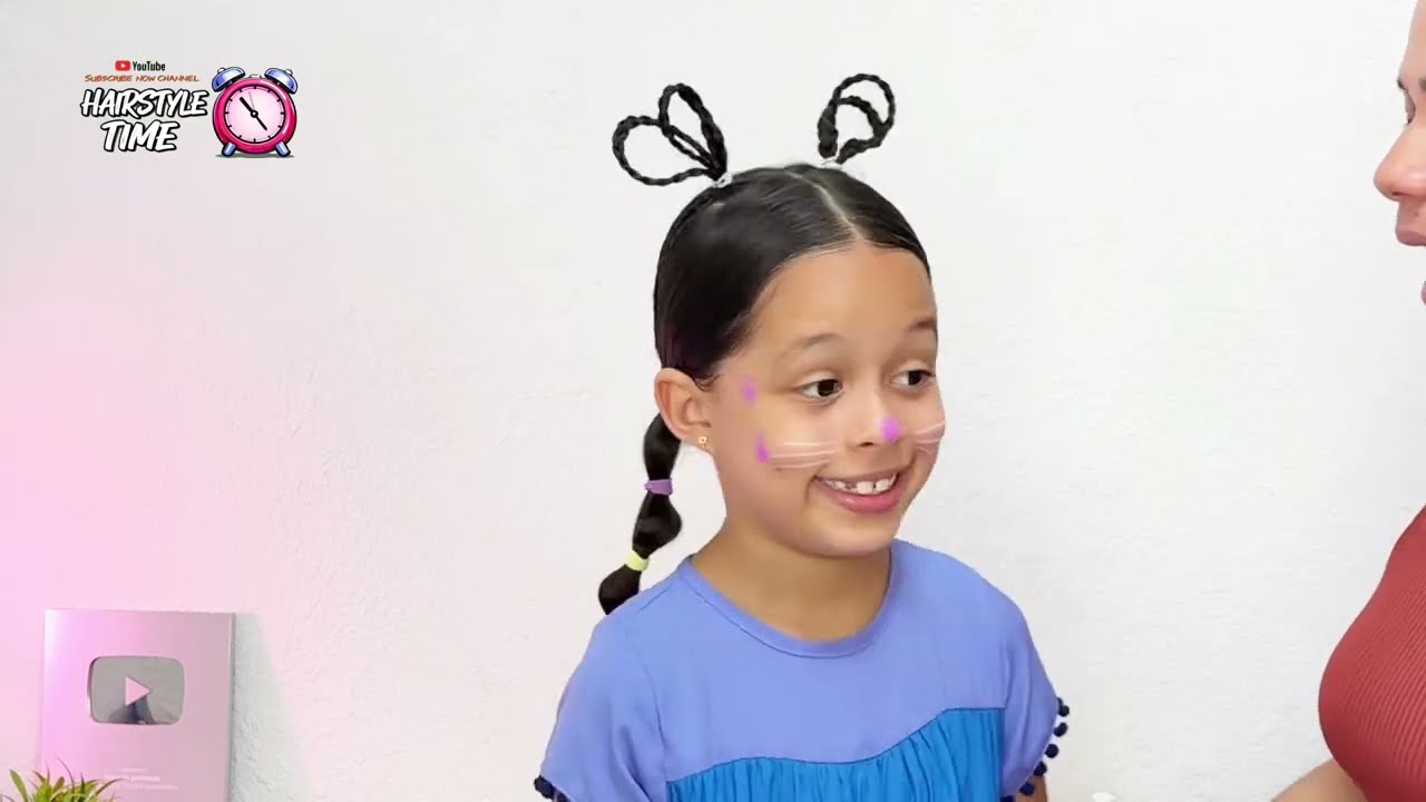 🐰 Adorable Easter Bunny Hairstyle with Hair Ears | Cute Kids Hairstyle for Easter