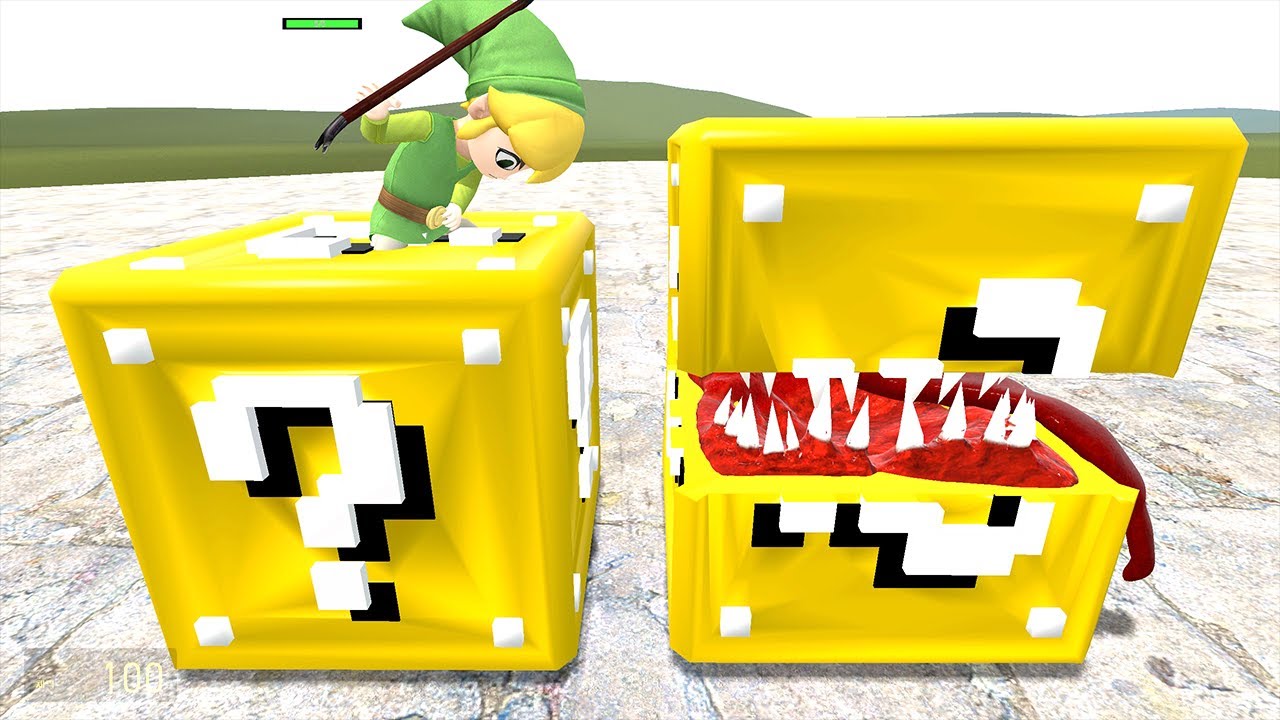 [게리모드] 럭키 블럭!! 블럭을 부수면 무슨일이 일어날까요?? 마크에서만 보던 럭키 블럭이 게리 모드에도 등장!! 블럭으로 위장한 미믹도 있어요!!