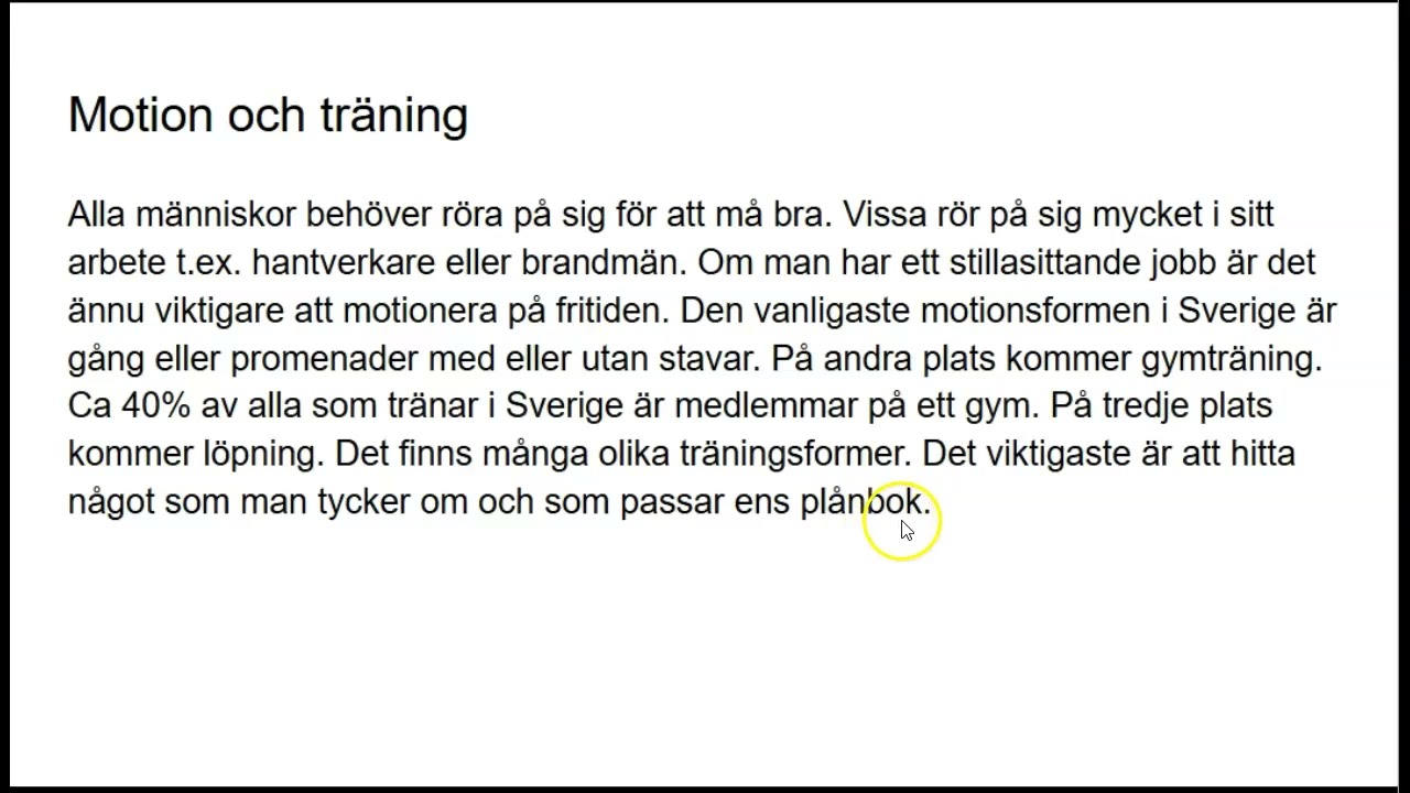 Inläsning text 1 Kropp och själ