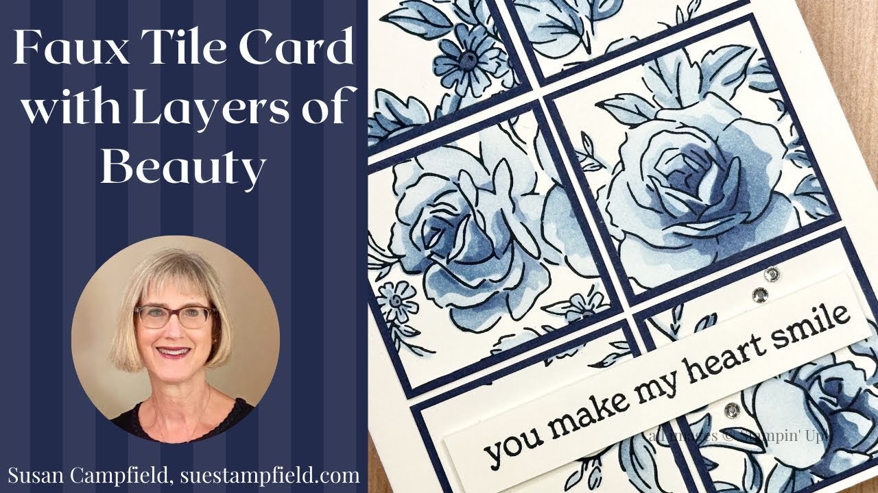 Faux Tile Card with Layers of Beauty