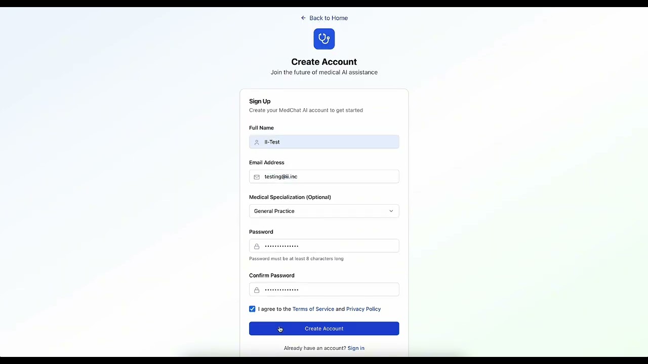 II-Agent Dynamic Website x II-Medical Preview
