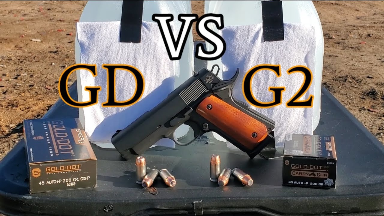 .45 acp speer gold dot VS speer gold dot G2 200 grain +p
