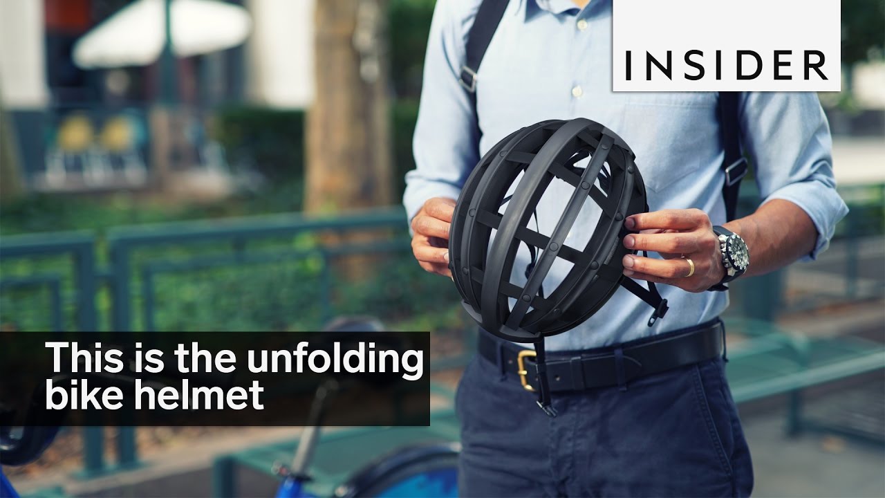 The unfolding bike helmet