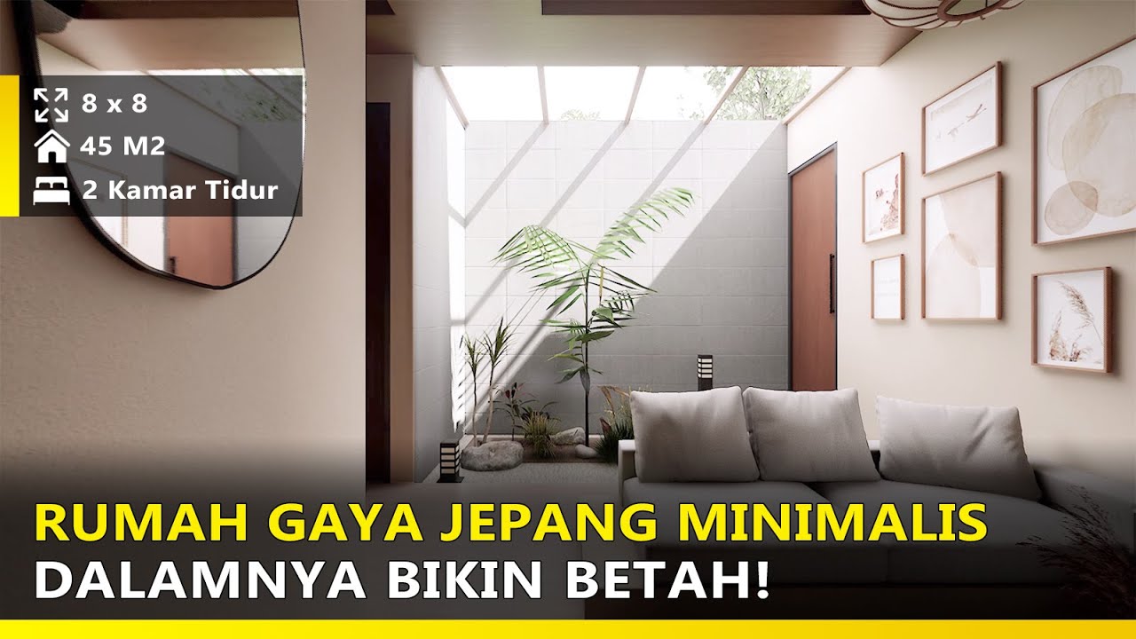 Rumah Nuansa Jepang Estetik di Lahan 8x8!