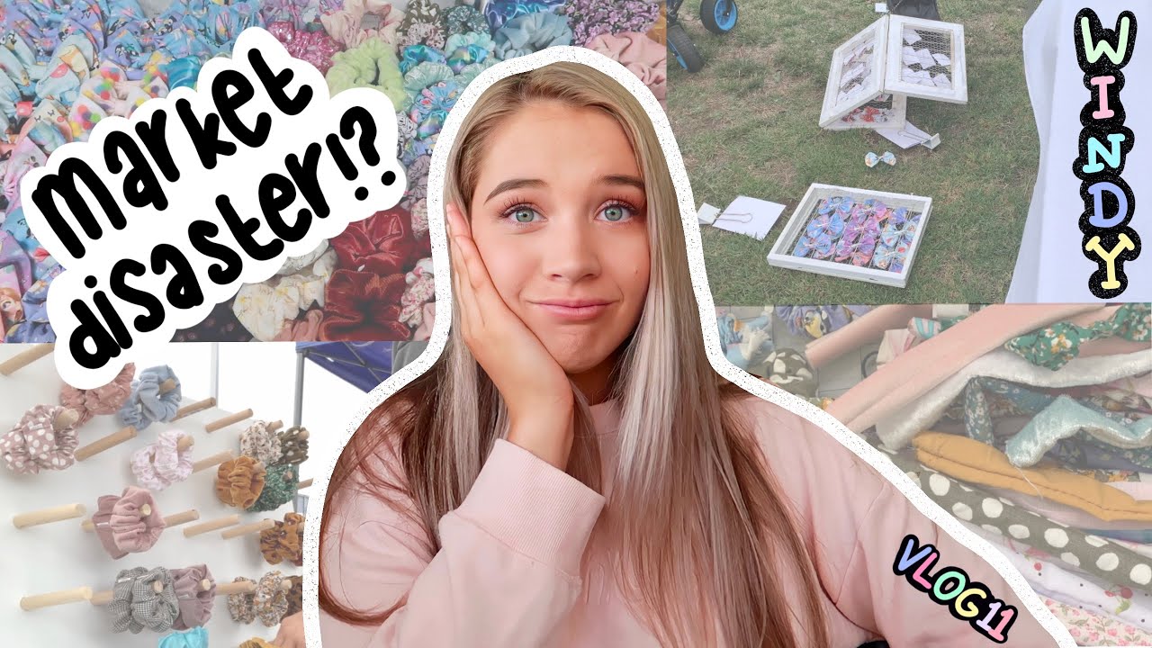 market disaster?! Making scrunchies for craft fair prep | Crazy winds and rain this weekend VLOG 011