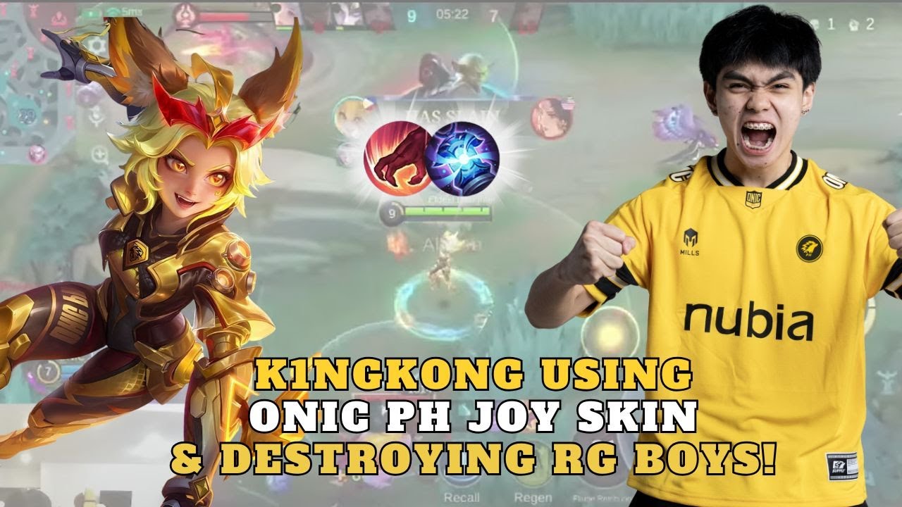 K1NGKONG GAMEPLAY | K1NGKONG USING ONIC PH JOY SKIN & DESTROYING RG BOYS