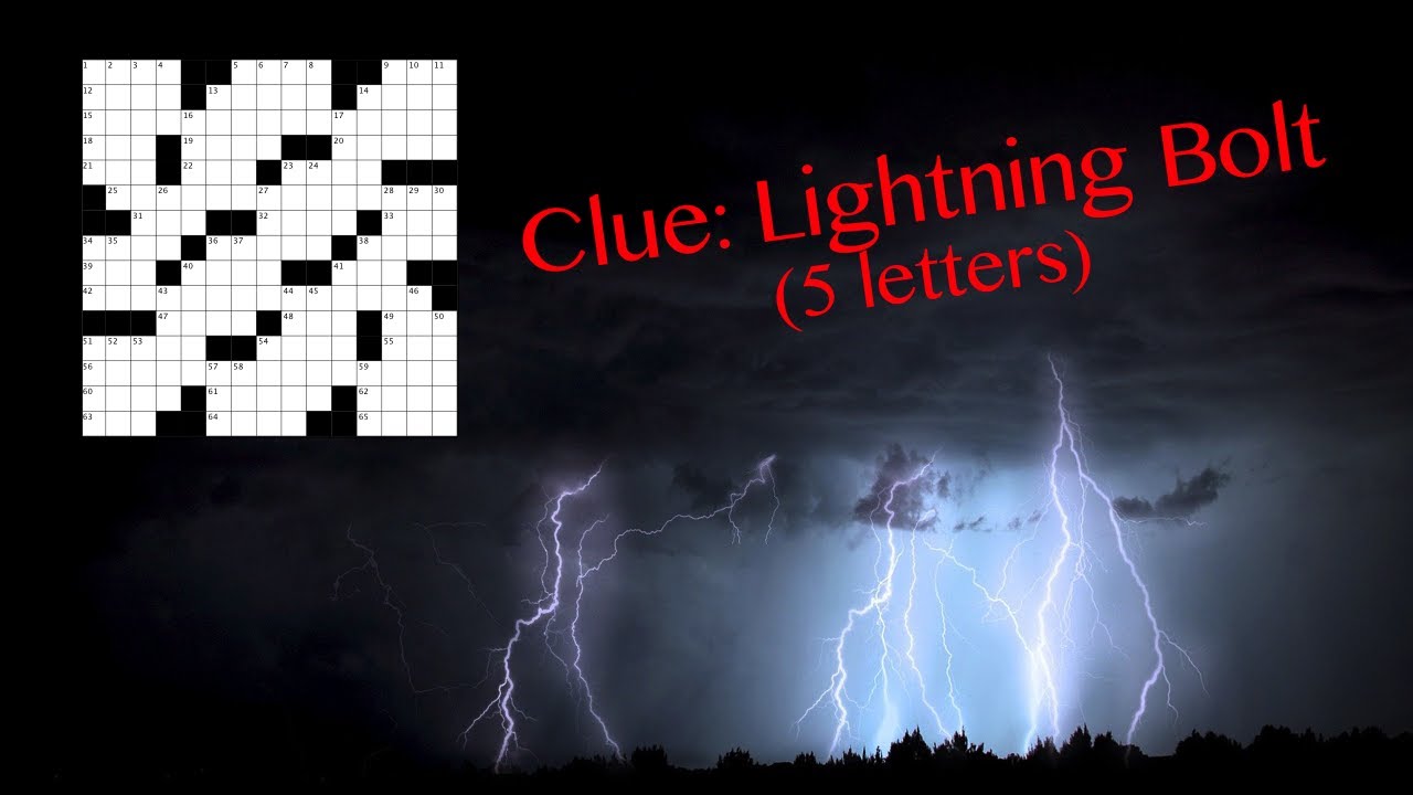 Clue: Lightning Bolt (5 Letters) | New York Times Crossword Puzzle | Tuesday, October 27th 2020