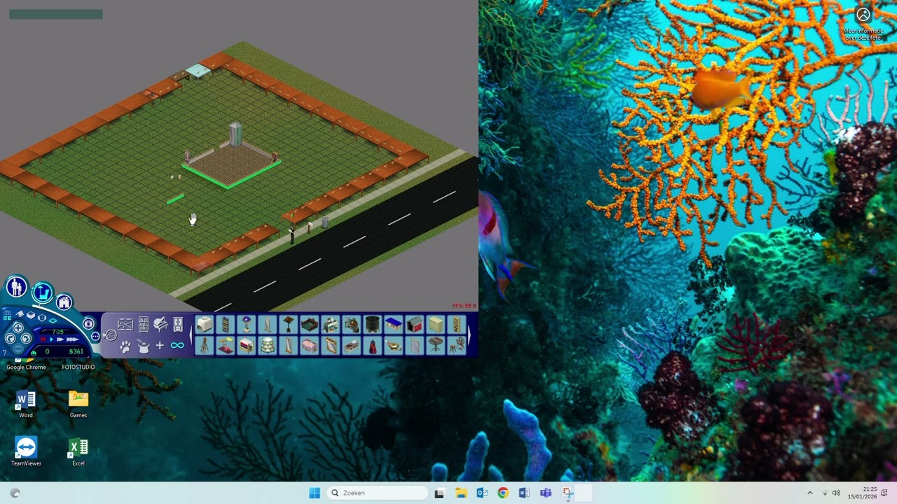Wenslampen op tafel bij The Sims