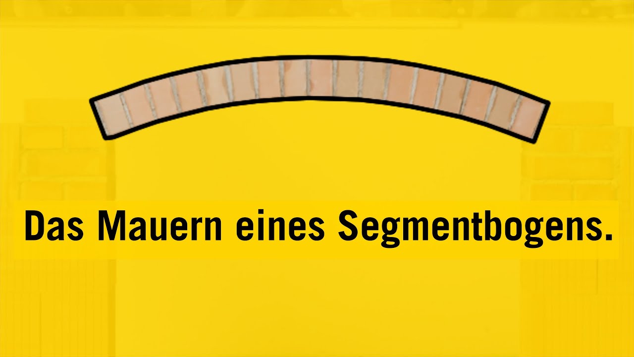 Mauerbögen - Das Mauern eines Segmentbogens.