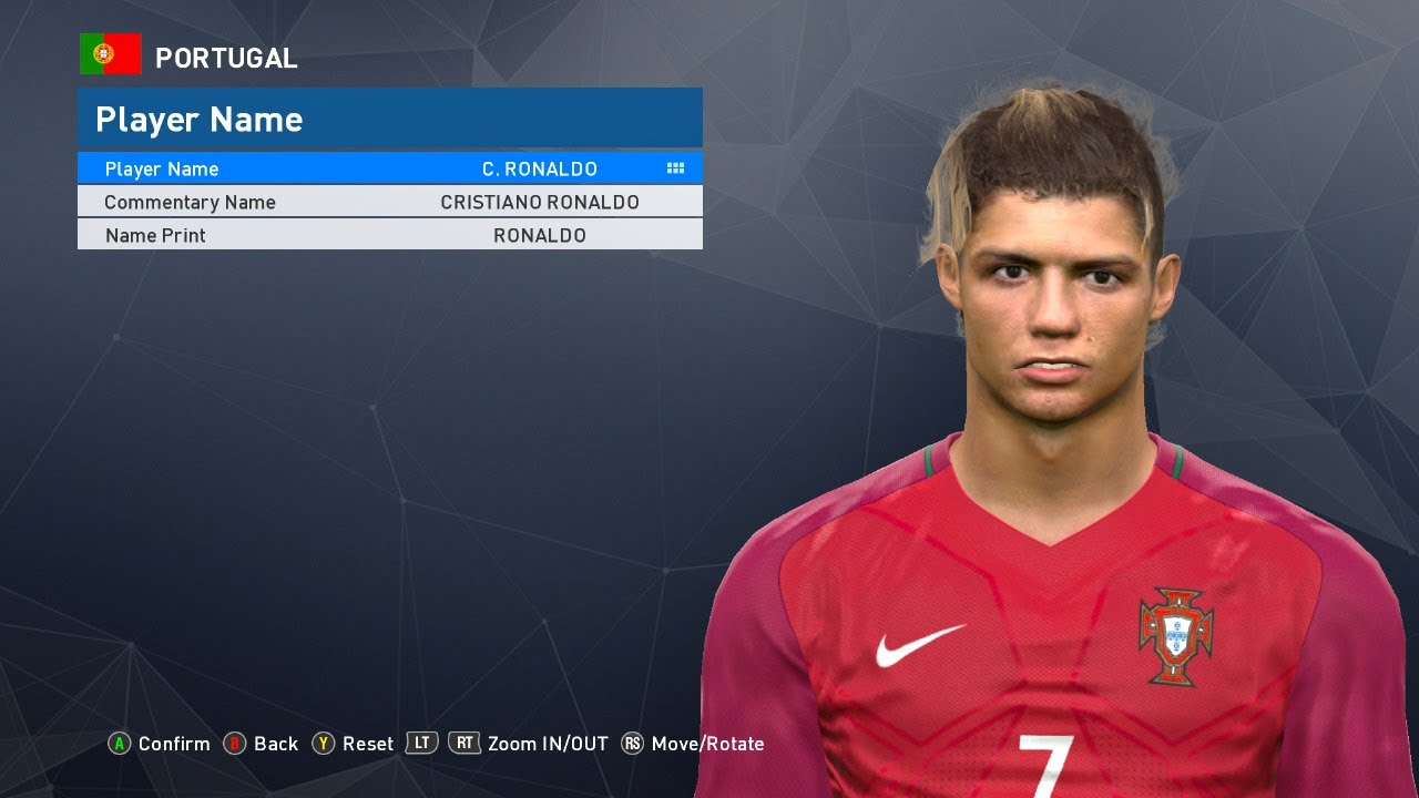 Creating a Young Cristiano Ronaldo Face for PES 2017 | Free Download