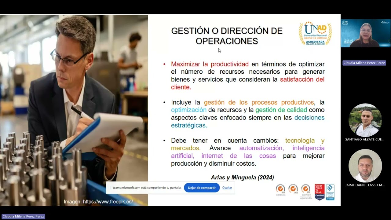III WEB Conferencia Curso Diseño y Admon Procesos Produtivos UNAD 1605-2025