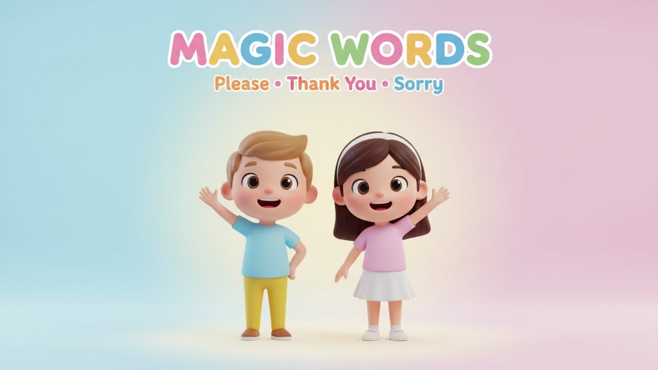 Magic Words Song for Kids 🎵  Please Thank You Sorry. Good Manners Rhyme