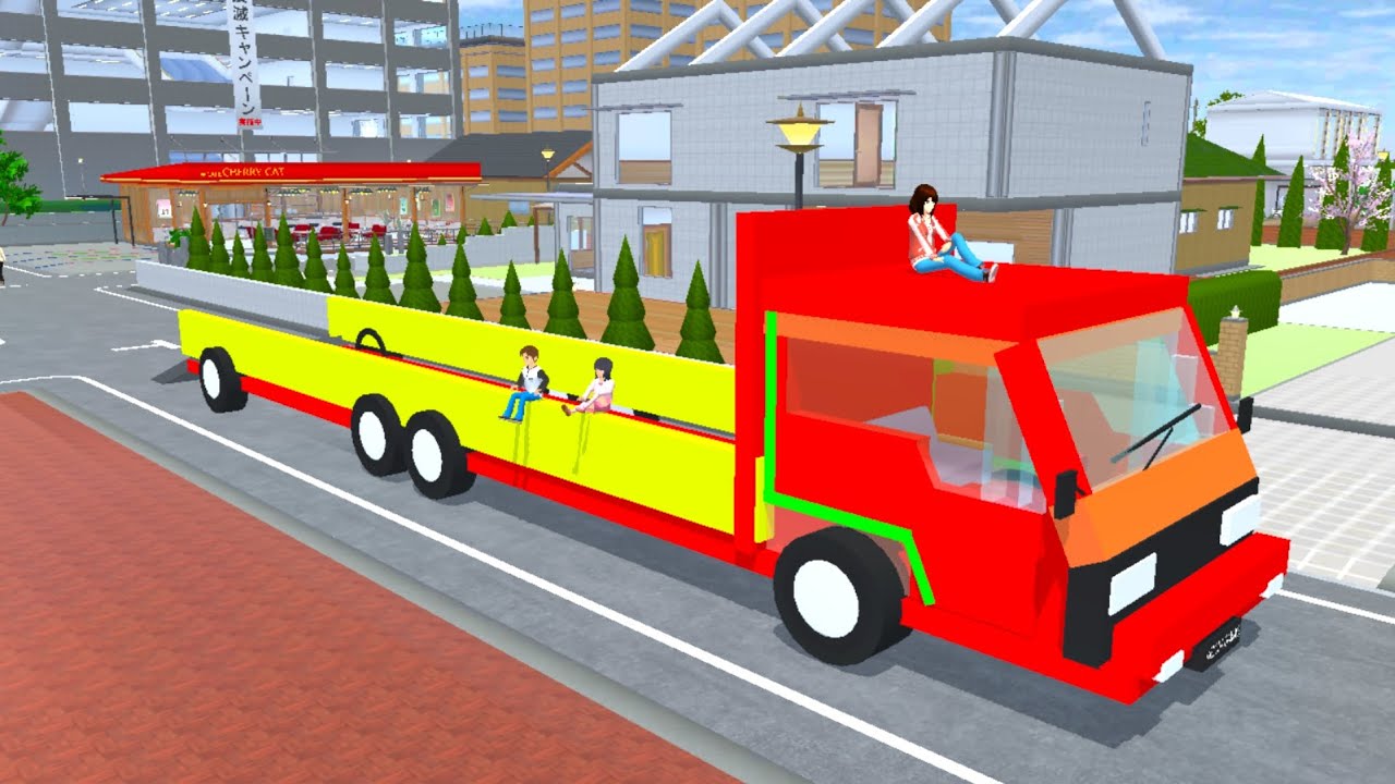 Yuta dan Mio Bantu Papa Muat Mobil di atas Truk 🤣 sakura school simulator