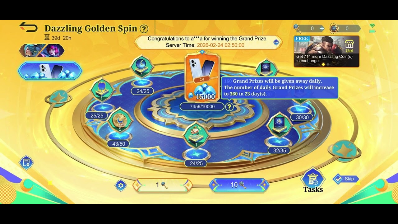 How to get the main prize from the dazzling golden spin mlbb event