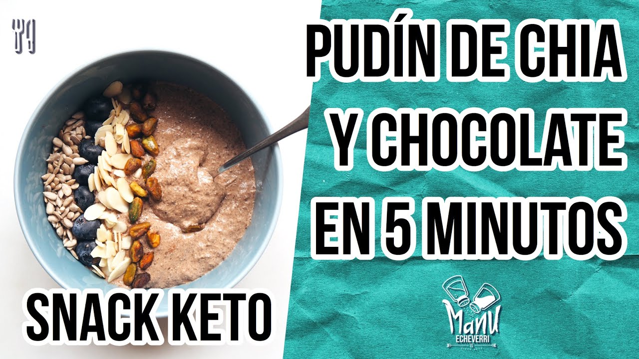 🍫KETO CHOCOLATE CHIA PUDDING | PUDIN KETO DE CHIA Y CHOCOLATE EN 5 MINUTOS | Manu Echeverri