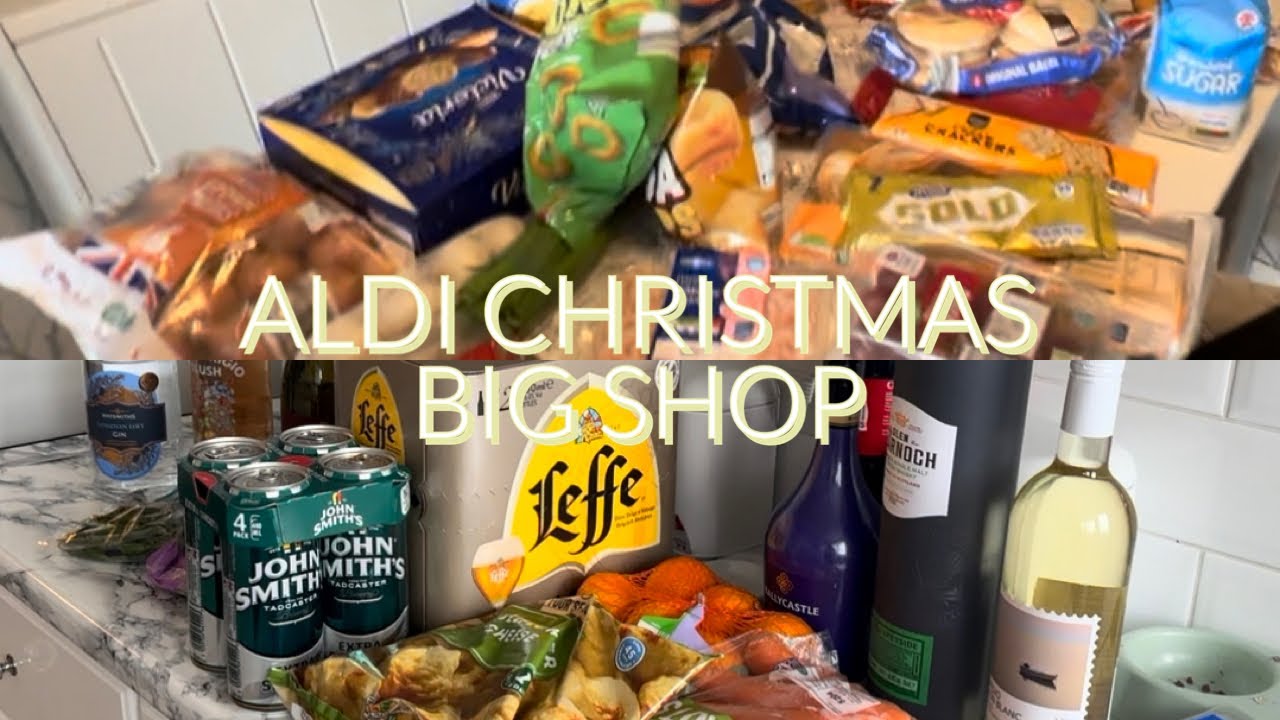 ALDI CHRISTMAS FOOD HAUL/family of 4 Christmas festive food haul for all Christmas/meal inspiration