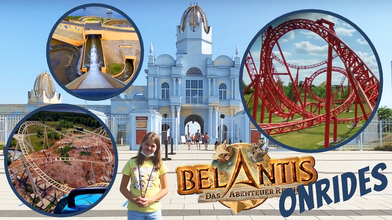 Belantis 2020 - Das AbenteuerReich: Achterbahn Huracan Onride, Rundgang im Freizeitpark Leipzig