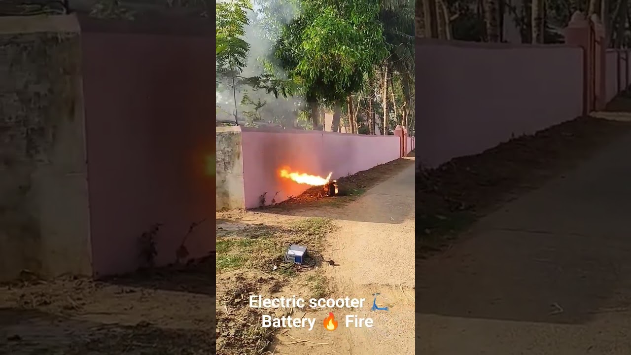 Local electric scooter Battery 🔥 Fire and Blast