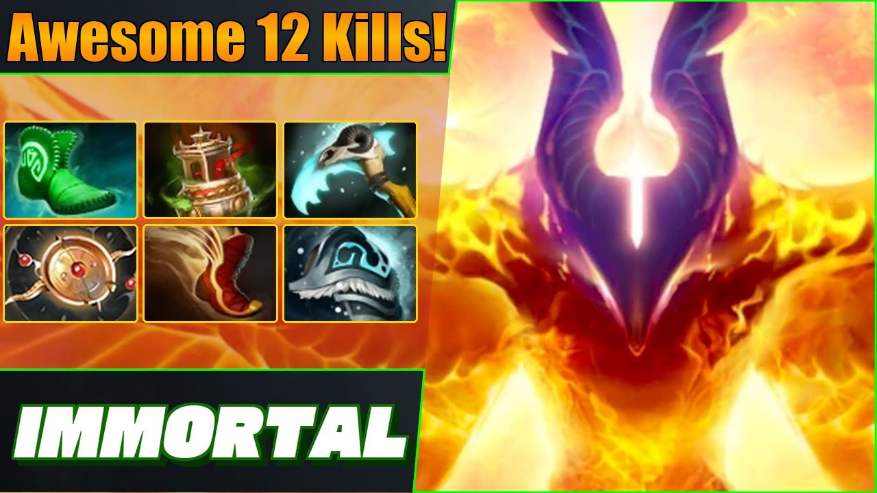 Immortal Phoenix Off Lane 🛡️ Amazing 12 Kills! Dota 2 DotaPulse Highlight Gameplay