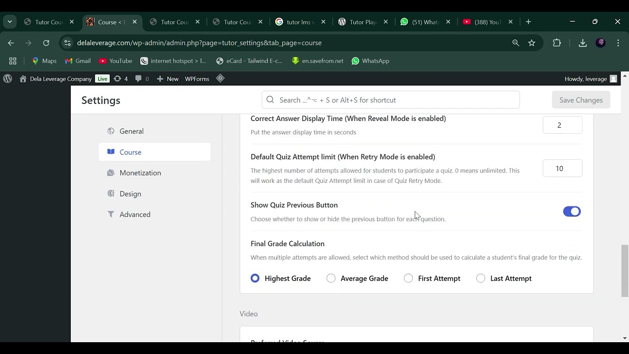 How to resolve video of Tutor LMS not playing