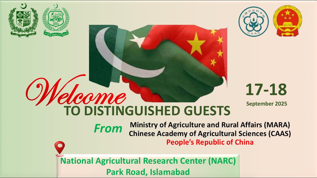 Chinese Delegation Visit at NARC Islamabad 17-18 Sep, 2025