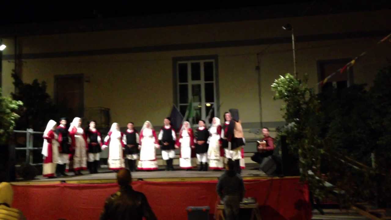 Gruppo folk Santa Barbara Macomer-ballo del marghine all'organetto P. Bande 29.06.2013
