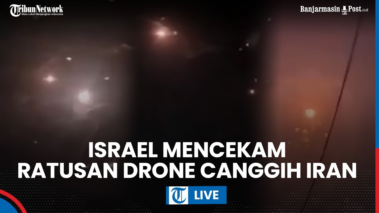 🔴 300 Drone Iran Lintasi 2 Negara | Warga Israel Genting Netanyahu Sembunyi di bungker Vila
