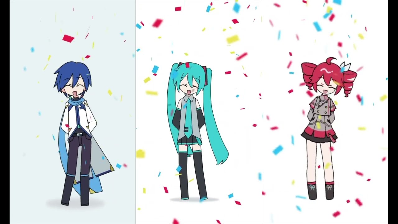 I'm thinking Miku + Kaito + Teto