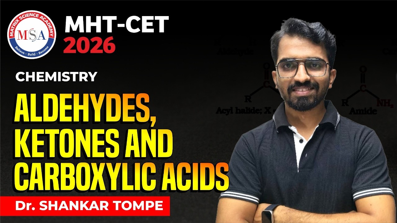 ALDEHYDES KETONES AND CARBOXYLIC ACIDS ONESHOT REVISION + CET PYQs | CRASH COURSE 2026|SHANKAR SIR 