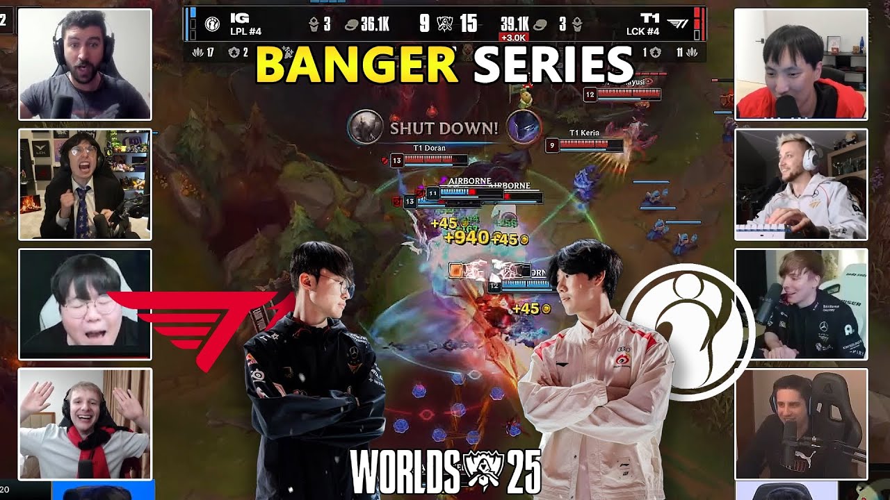 Реакция стримеров на матч T1 против IG — лучшая серия на ЧМ | Лучшие моменты игр ЧМ-2025