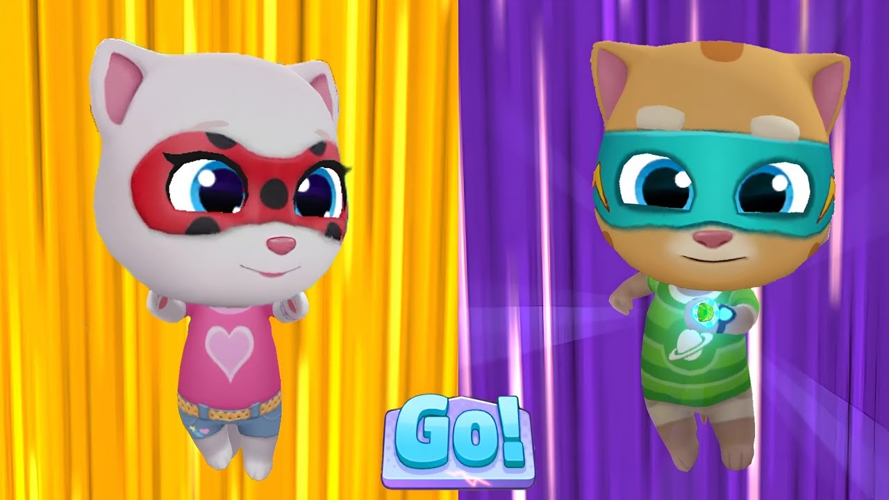 Talking Tom Hero Dash – Raccoon Bosses Trap All Crystals in Cages! Heroes Fight to Unlock Outfits