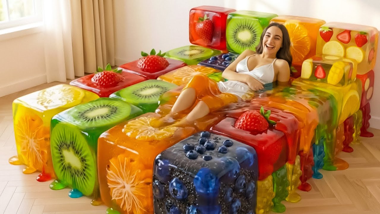Which Fantasy Bed Would You Sleep On? 🛌🥝🍓🍊| Oddly Satisfying AI ASMR