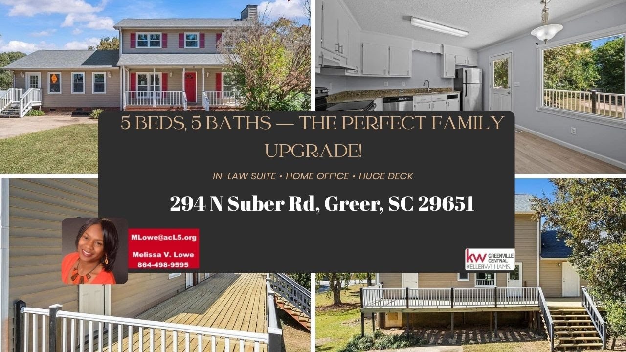 Stunning 5-Bedroom Home in Greer, SC | Updated & Move-In Ready | 294 N Suber Rd Tour