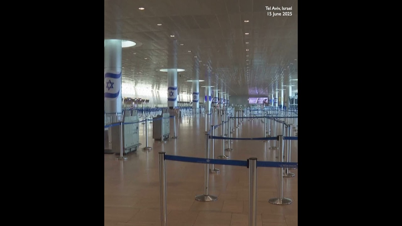 SCENE: Israel's Ben Gurion airport remains closed amid tensions with Iran