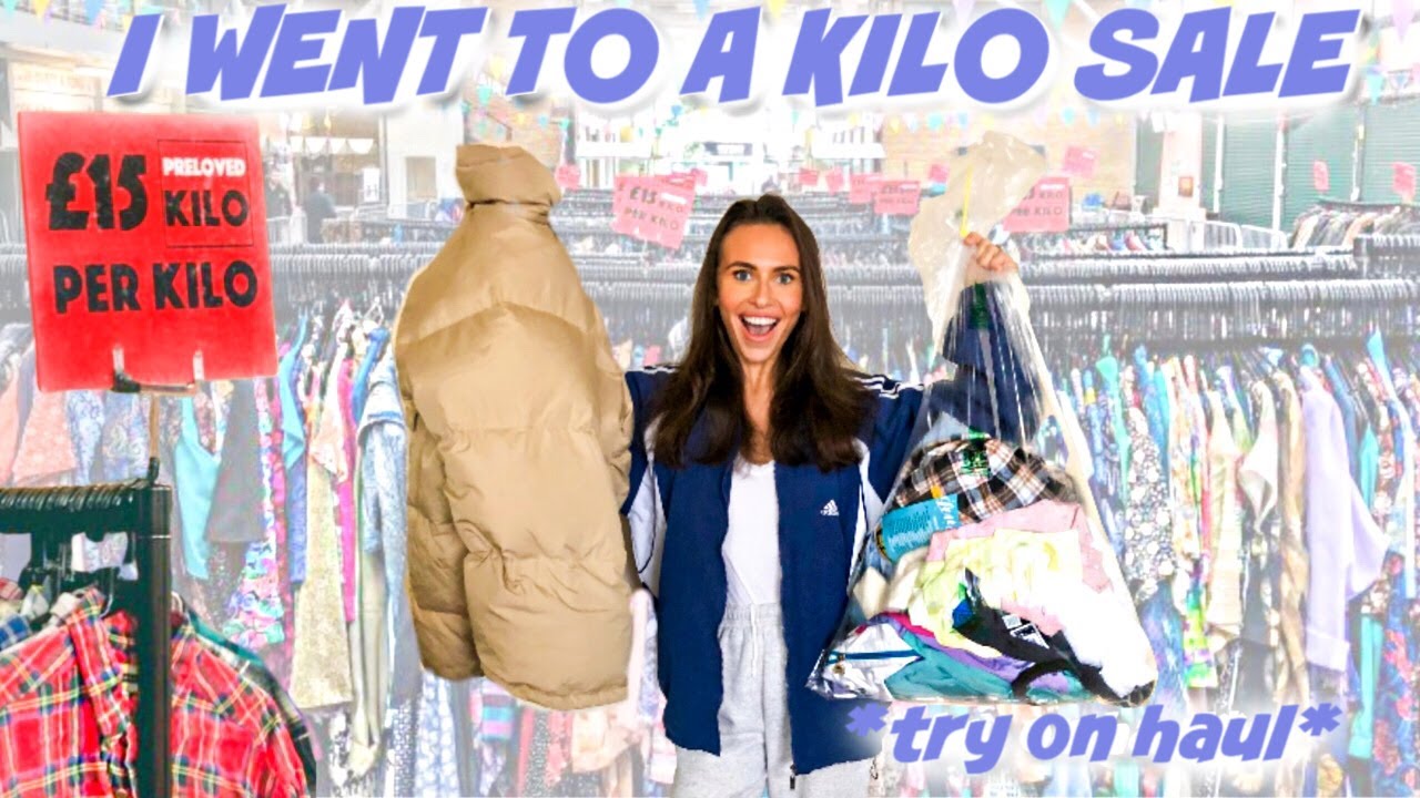 BUYING A NEW WARDROBE AT A VINTAGE KILO SALE (1 KILO of clothes for £15)
