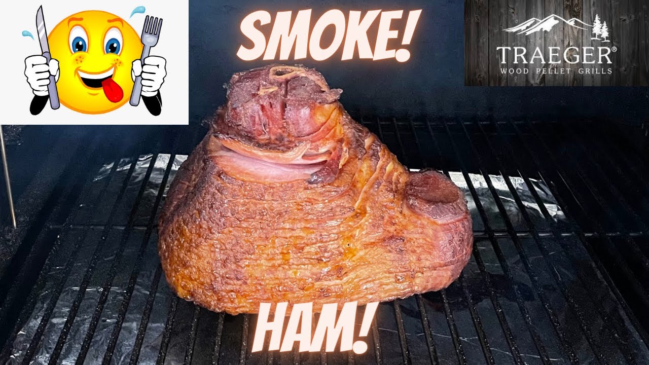 Smoke ham on Traeger grill - how to smoke a ham on pellet grill