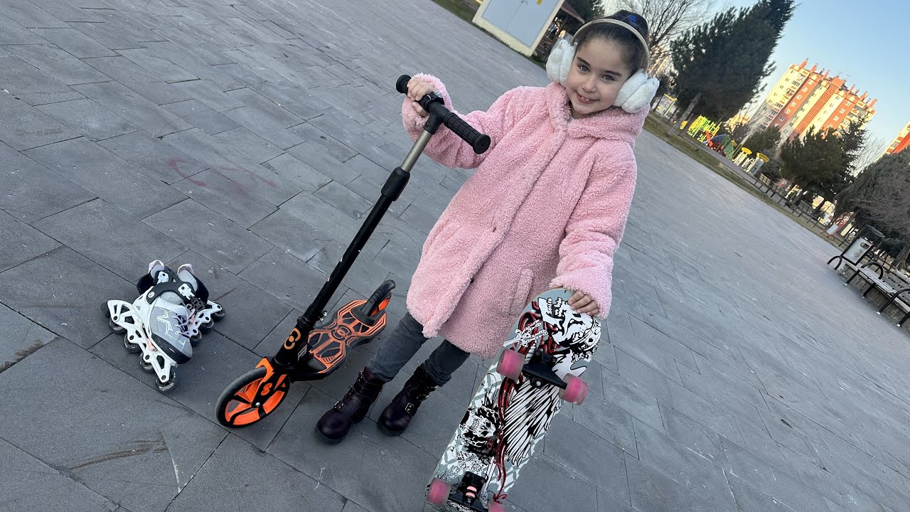 3’ LÜ KOMBO YAPIYORUZ !! PATEN, SCOOTER, KAYKAY !! @DilaKent @linacetinkayaofficial @RukiyeÇetinkaya